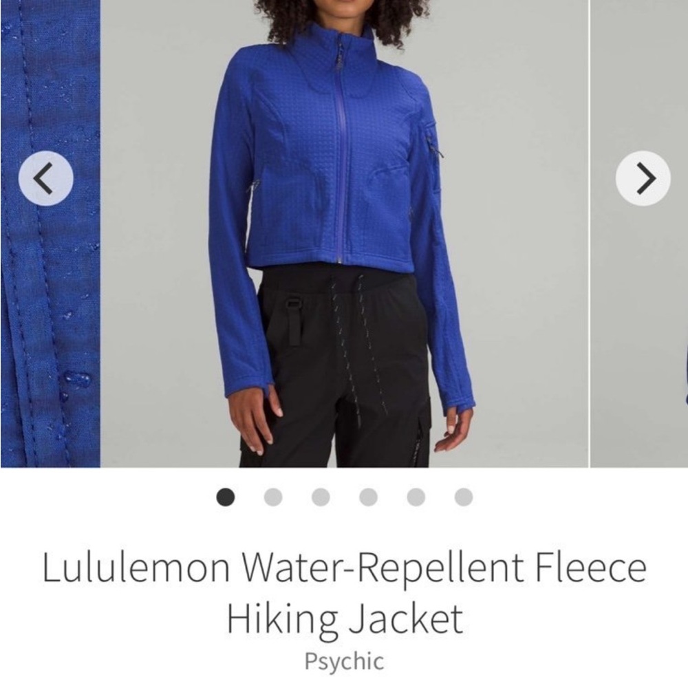 Lululemon water repellent fleece hiking jacket